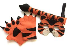 Christmas gift  Tiger, Cat dress set  mask  tutu skirt