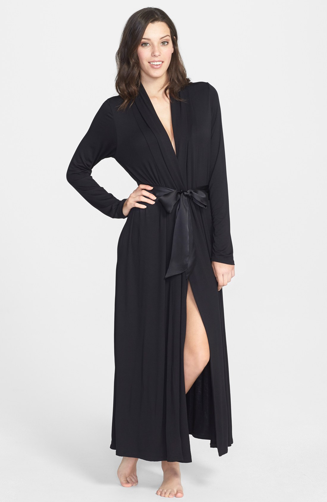 Handmade Purple Luxurious Coral Fleece Hotel Bathrobe