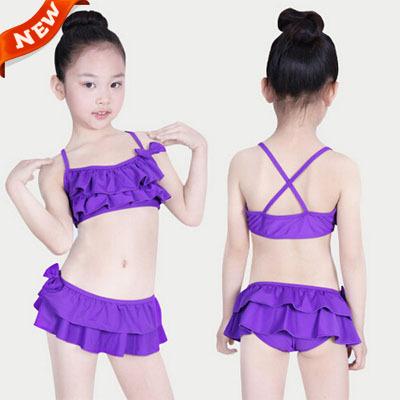 No. SW245 Tankini girl swimwear new girls swimsuit rainbow girl swimwear high quanlity swimsuits with bowknots 