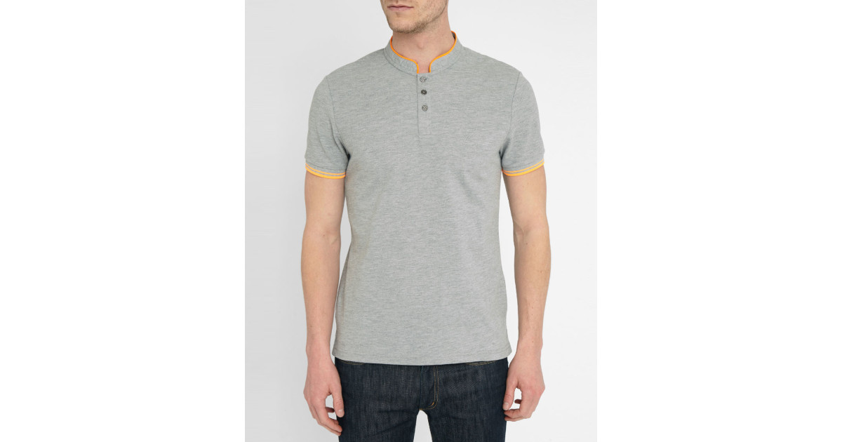 Fashion Unisex Mandarin Collar Zip Polo Shirt