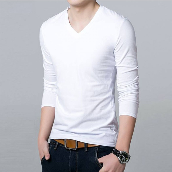 V-Neck T-shirt Full Sleeves 