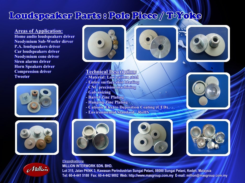 Cold Forging Speaker metal parts made in Malaysia 