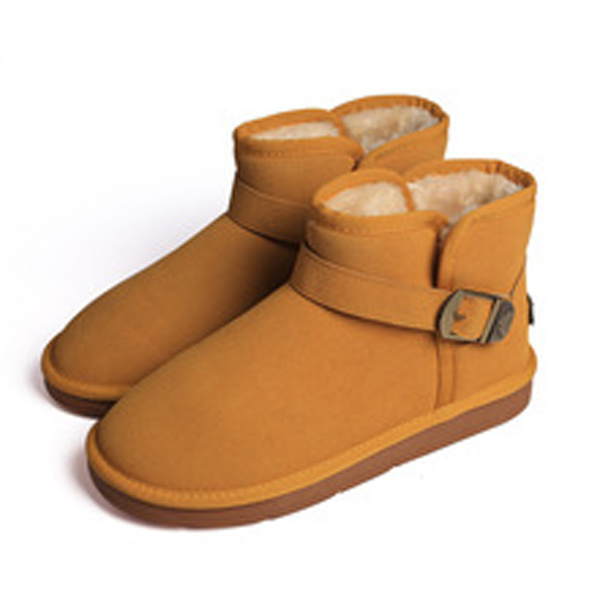 Winter Children Girls Genuine Leather  Snow Boots