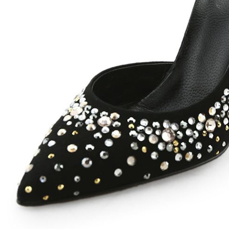 Latest design women diamonds stylish high heel shoes women shoes fashion lady single heel shoes latest high heel ladies shoes