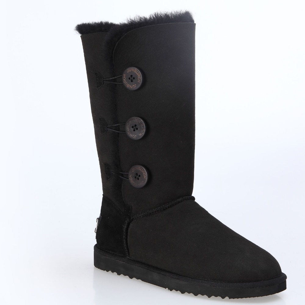 JLX 2015 the latest design, winter Australian sheepskin wool-one black classical snow boots factory provide
