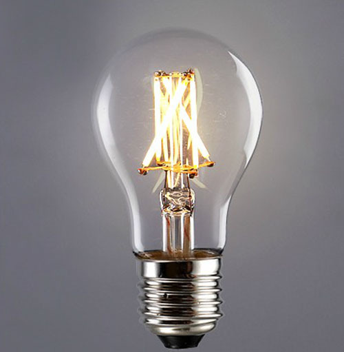 High power A60 360 degree 8w e27 filament led bulb lighting