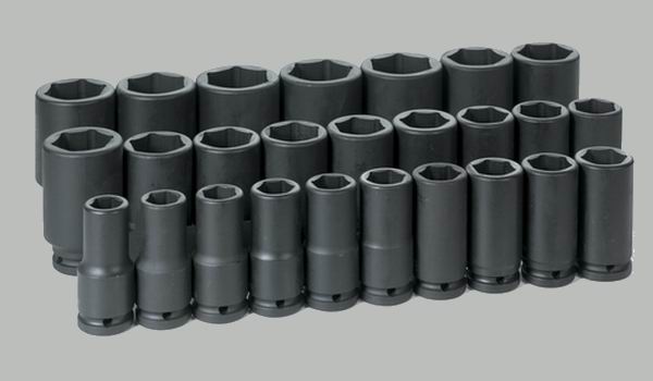 8 PC 3/8" SAE DEEP Impact Socket Set, 6PT/HUAYI TOOLS CRMO HY1042