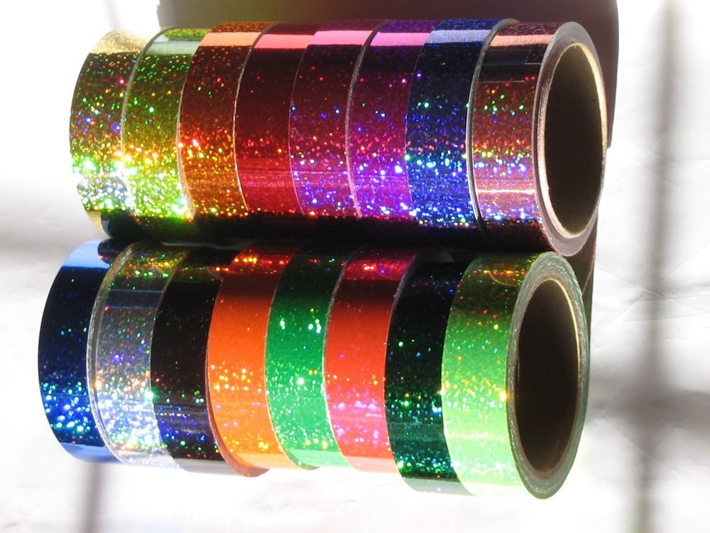 Colored Mirror Holographic self adhesive tapes 