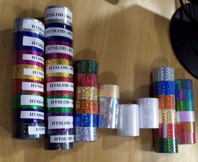 Holographic Adhesive METALISED coloured hula hoop Tapes