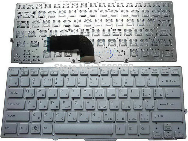 NEW for SONY SVE14 US silver keyboard without frame